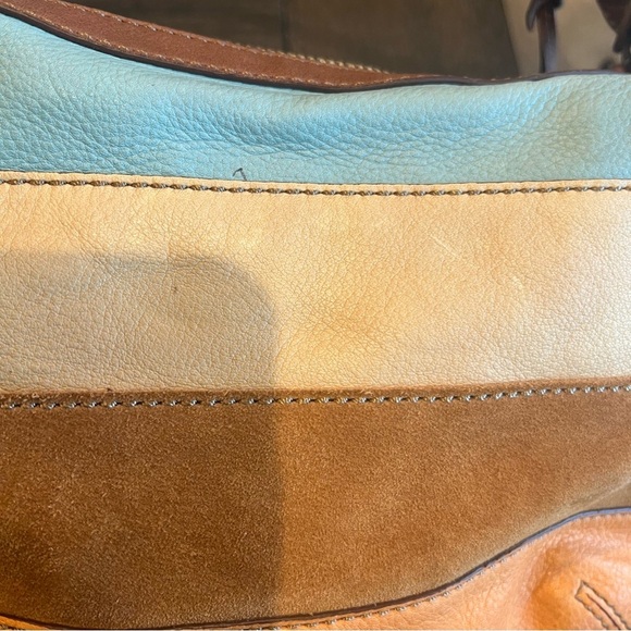 Fossil Leather and Suede Stylish Hobo Bag - Picture 9 of 12